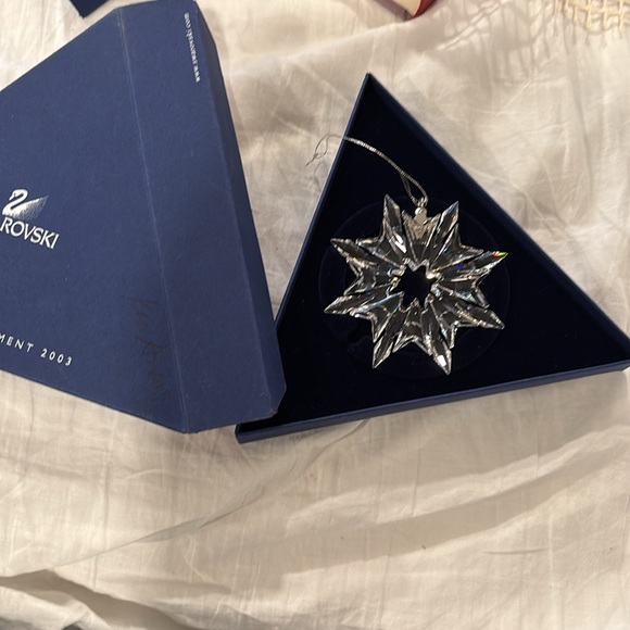 Swarovski Annual Christmas Crystal Snowflake Ornament 2003 New in Box - Picture 3 of 6